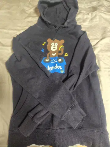 BEAMS T 네이비 후드티 L 사이즈