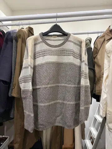 80s malo 니트 캐시미어 100% 둥근넥 vintage