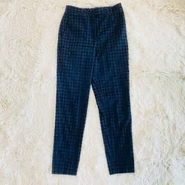 TOMORROWLAND/슬랙스/하운드투스 체크 패턴/블랙/깔끔함/오피스