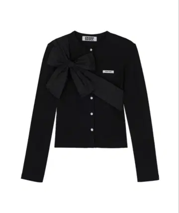 미나 착용 CRANK Ribbon Tide Knit Cardigan