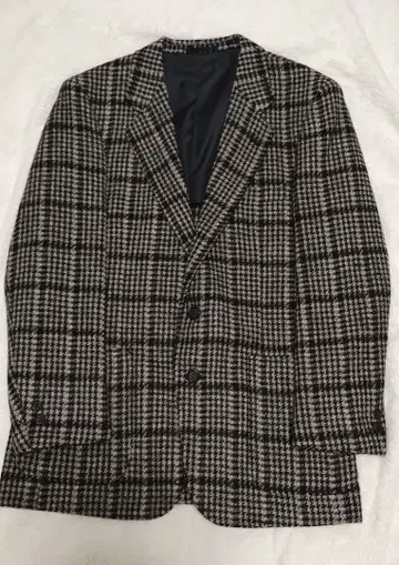 90s 테일러드 자켓 블랙 화이트 체크