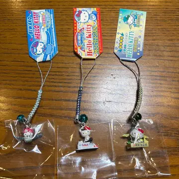 지역 한정 키티 시가현 한정판 족쇄 헬로키티 스트랩 3개 세트