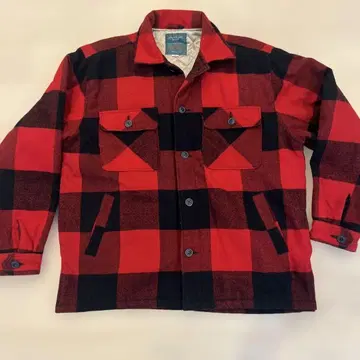 80s-90s BAYLEAF 퀼팅 안감 버팔로 체크 패턴 옴브레