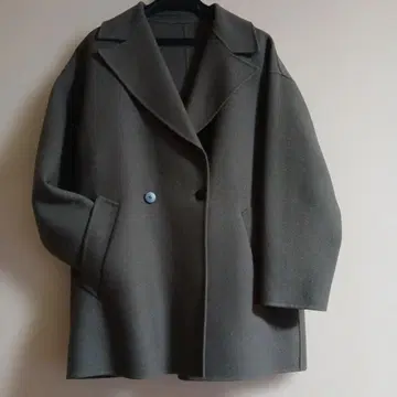 LAUTREAMONT 더블 브레스트 피 코트 38