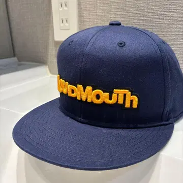 LOUDMOUTH 골프 캡 블랙 평챙 타입 네이비