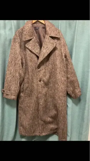 롱 샤기 코트 브라운 계열