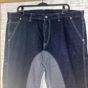 코지마 진스 스트라이프 데님 오버롤