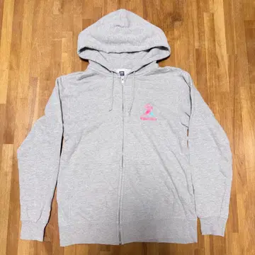 극단 스쿼시 로고 풀 집업 후드티 그레이 M