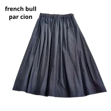 [ 새상품급 ] 프렌치불 Cion 코튼 개더 스커트 허리밴딩 블랙