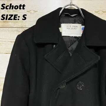 레어 schott 울 P코트 블랙 USA제 16