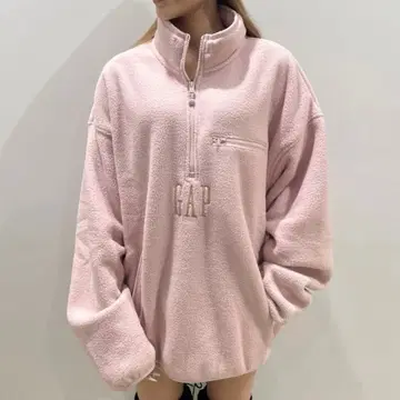 GAP 보아 오버 사이즈 하프 지퍼