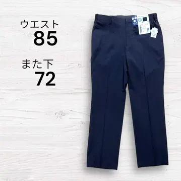 새상품 남성용 슬랙스 노턱 스트레치 네이비 허리 늘어남