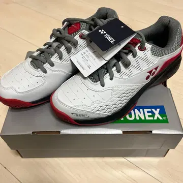 YONEX 테니스화 파워크션 103 23cm 화이트/빨간색 23.5