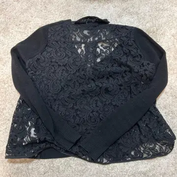 sacai 블랙 레이스 가디건