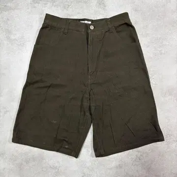 밀리터리 하프 팬츠 카키 심플 캐주얼