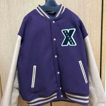 XLARGE 바시티 자켓 퍼플