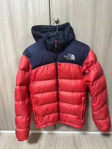 THE NORTH FACE 다운 자켓 레드 x 네이비.