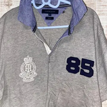 TOMMY HILFIGER 그레이 피케 셔츠 XXL