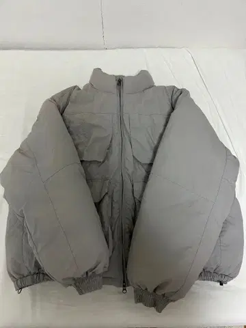 그레이 다운 자켓 빅 실루엣