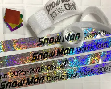 SnowMan ON 은색 테이프(4개) 음표(2개) 종이꽃(5색)