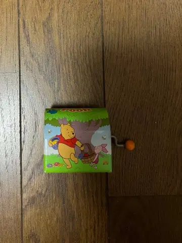 중고 디즈니 푸우 손잡이 오르골