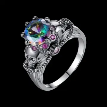 [ A010 ] 반지 남성용 여성용 블랙 블랙 액세서리 측로 20호