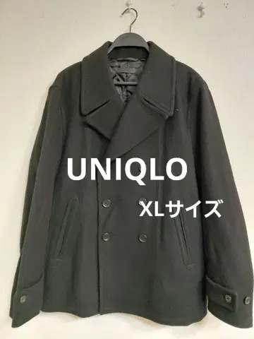유니클로 UNIQLO 블랙 피 코트 울 XL 퀼팅