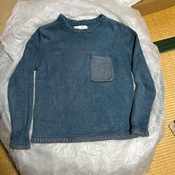 ZARA 파랑 코튼 긴팔 니트