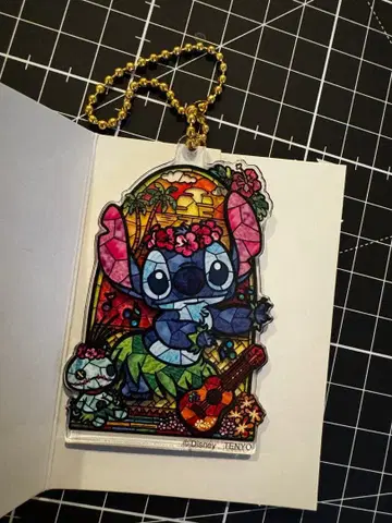 디즈니 2층 아크릴 키링 스티치