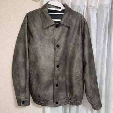 PU 가죽 자켓 vintage casual