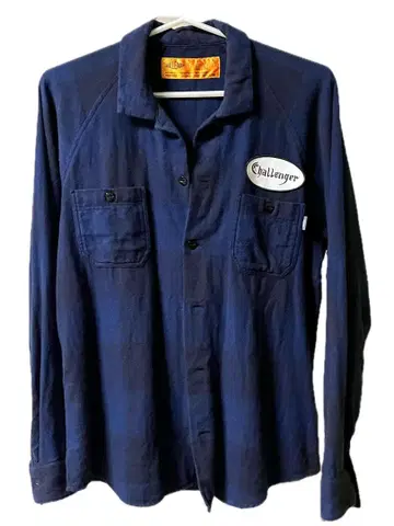 CHALLENGER 체크 긴팔 셔츠 와펜