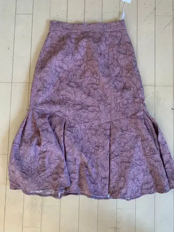 플레어 스커트 보라색 허리 59~63cm