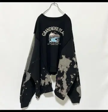 미사용 구제 의류 재구축 오버 사이즈 맨투맨 리메이크