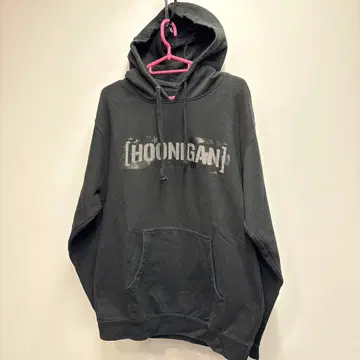 Hoonigan 후니건 블랙 후드티 리플렉터 로고