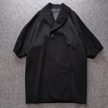 울 일본 의류 코트 호박 카라 블랙