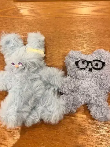 토끼와 곰 봉제 인형 세트 몰드 인형