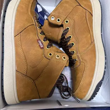 EDWIN 방수 하이컷 스니커즈 브라운