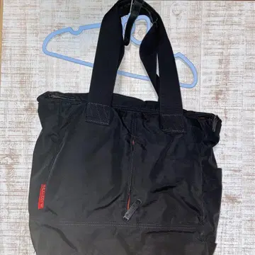 블랙 나일론 토트백