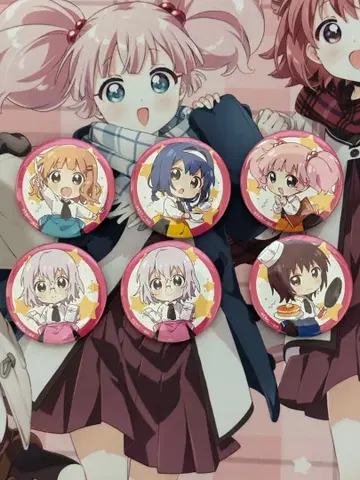유루유리 PRINCESS CAFE 캔뱃지 6개 세트
