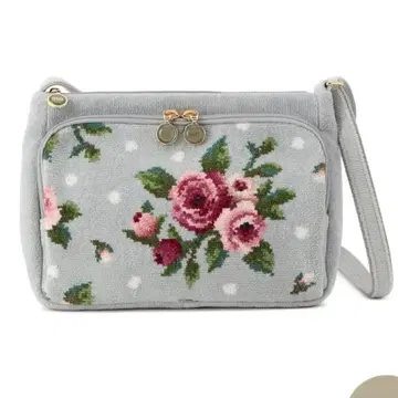 꽃무늬 그레이 숄더백 페이러