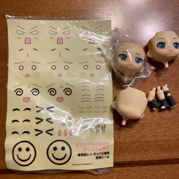 카가미네 렌 피규어 부품 세트와 표정 씰