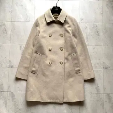 새상품급 매킨토시 울 피 코트 롱 코트 베이지 34