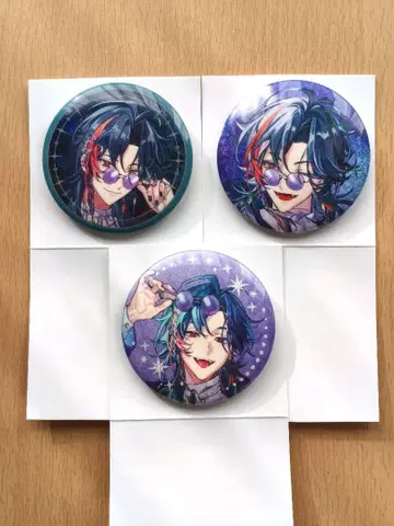 괴성 캔뱃지 3종 세트 니지산지 IMPACT 월조 3SKM