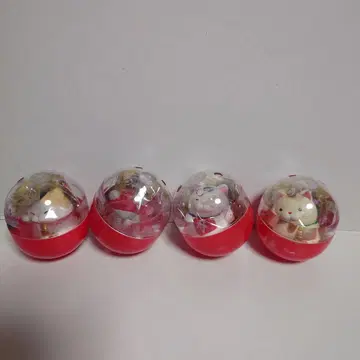 수염 만주 복 고양이 피규어 오 4체 세트