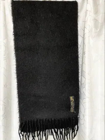 새상품급 빈티지 알파카 100% 머플러 블랙 페루제