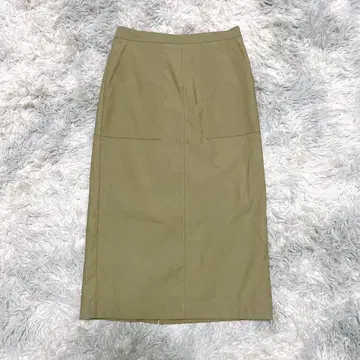 7-IDconcept. 사이즈 40 롱 타이트 스커트 카키 계열 출퇴근
