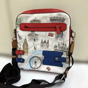SONOVI 런던 관광 명소 프린트 숄더백