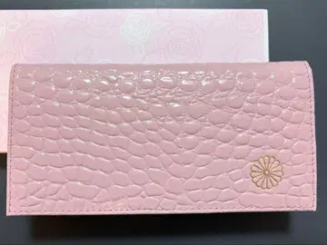 황궁 한정판 크로커다일 패턴 소가죽 장지갑 핑크 미사용 새상품