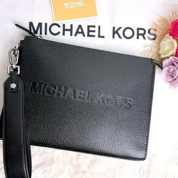 컨디션 최상 MICHAEL KORS 마이클코어스 세컨드 백 블랙 가죽