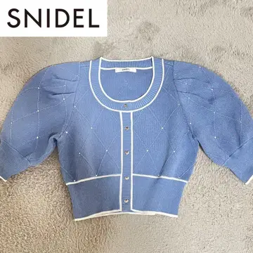SNIDEL 반팔 니트 FREE 사이즈 색스 블루 새상품급